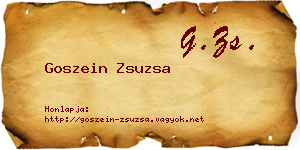 Goszein Zsuzsa névjegykártya